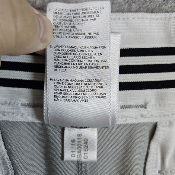 Adidas Climalite Men's Athletic Pants Size L Lt Gray Baseball Softball Polyester - Picture 8 of 16